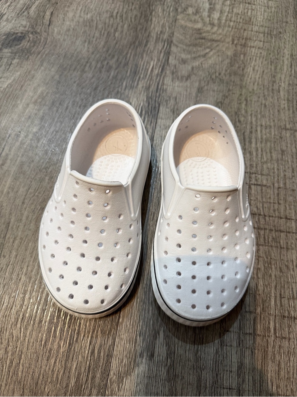 Native Shoes Kids White Slip-On Water Shoes